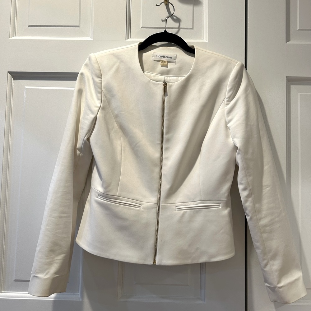 White Calvin Klein Blazer